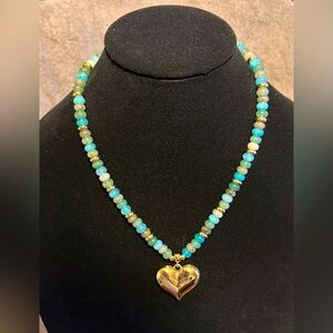 ParkerRose Necklace  17”+ 3” semi precious stone.